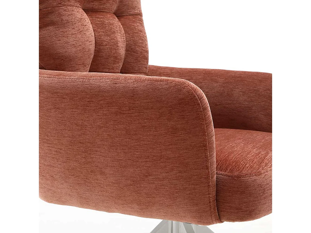 Armlehner Stuhl Set in Kupferfarben mit Gestell aus Metall (2er Set)