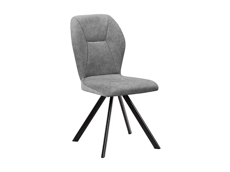 Esszimmerstuhl Stuhl Esszimmer in Grau mit gepolsterter Rückenlehne (2er Set)