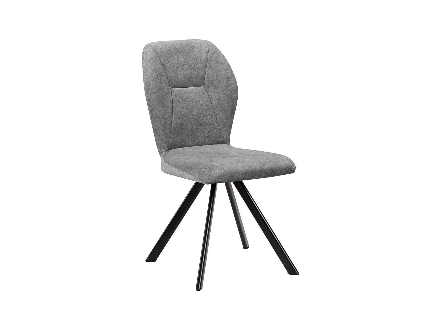 Esszimmerstuhl Stuhl Esszimmer in Grau mit gepolsterter Rückenlehne (2er Set)