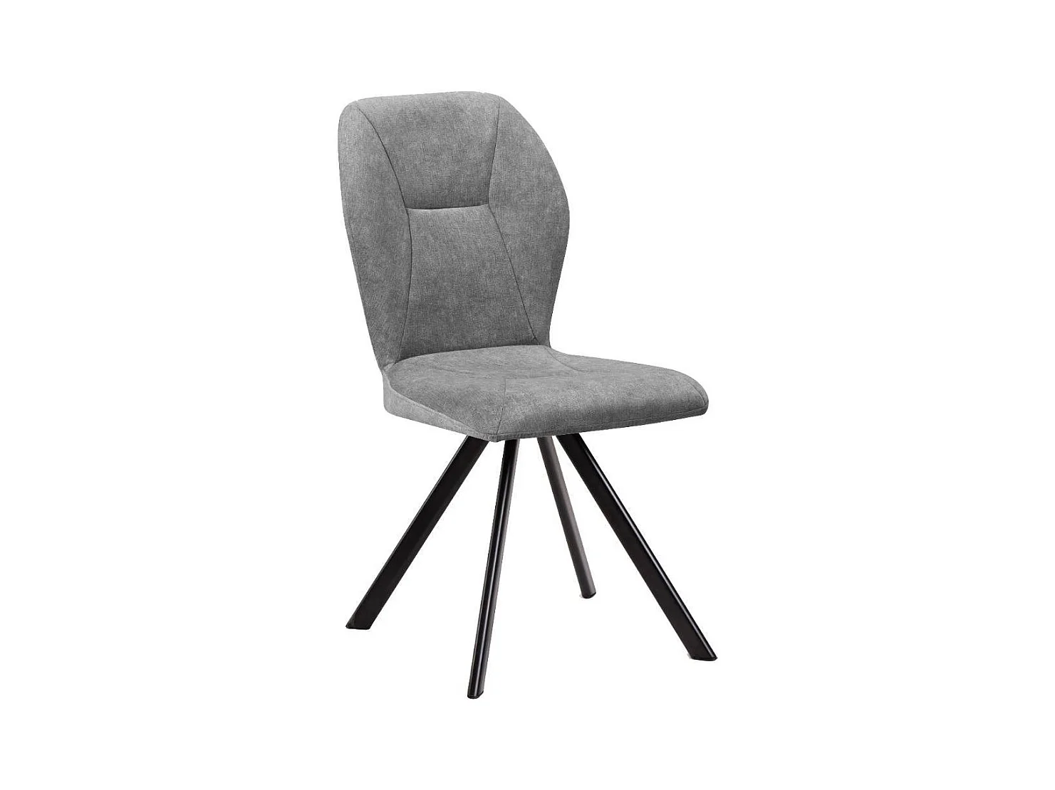 Esszimmerstuhl Stuhl Esszimmer in Grau mit gepolsterter Rückenlehne (2er Set)