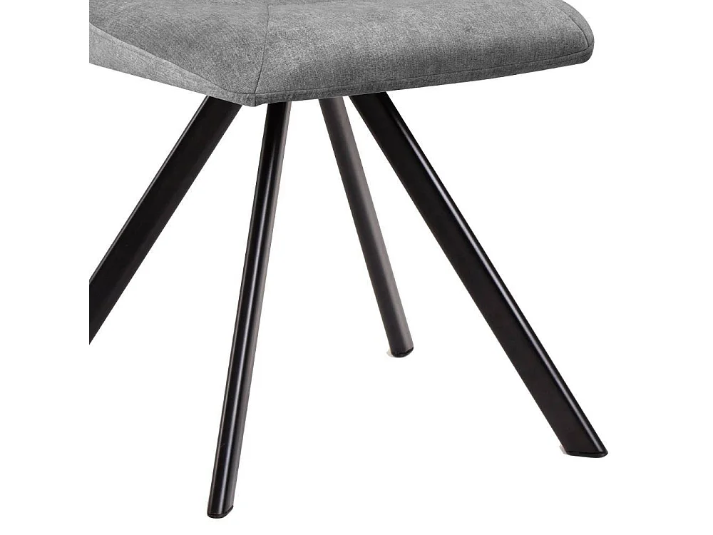 Esszimmerstuhl Stuhl Esszimmer in Grau mit gepolsterter Rückenlehne (2er Set)