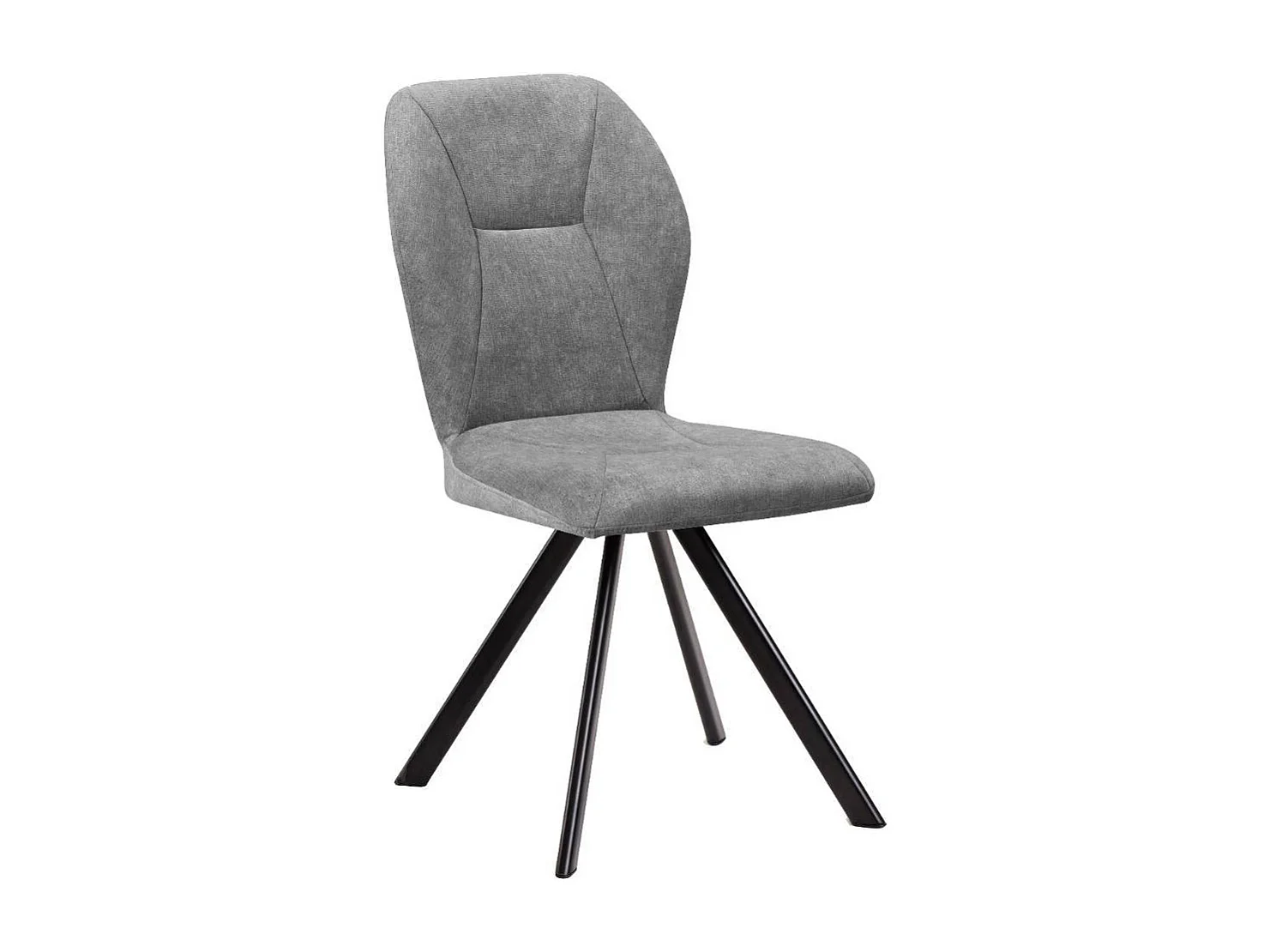 Esszimmerstuhl Stuhl Esszimmer in Grau mit gepolsterter Rückenlehne (2er Set)