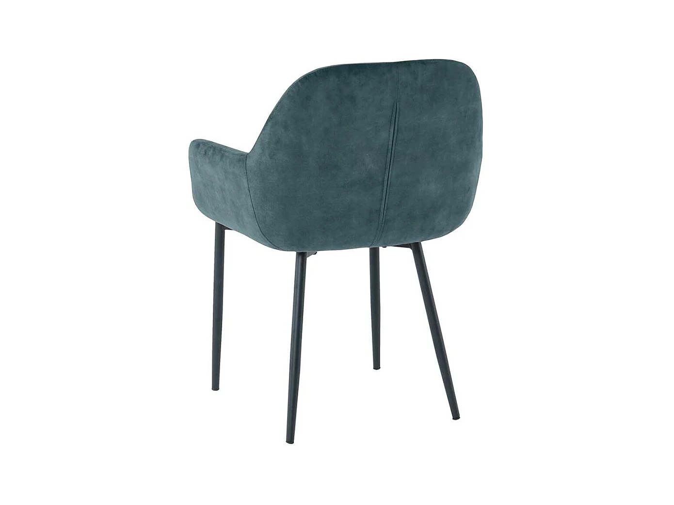 Samt Stuhl Set in Blau und Schwarz Gestell aus Metall (2er Set)