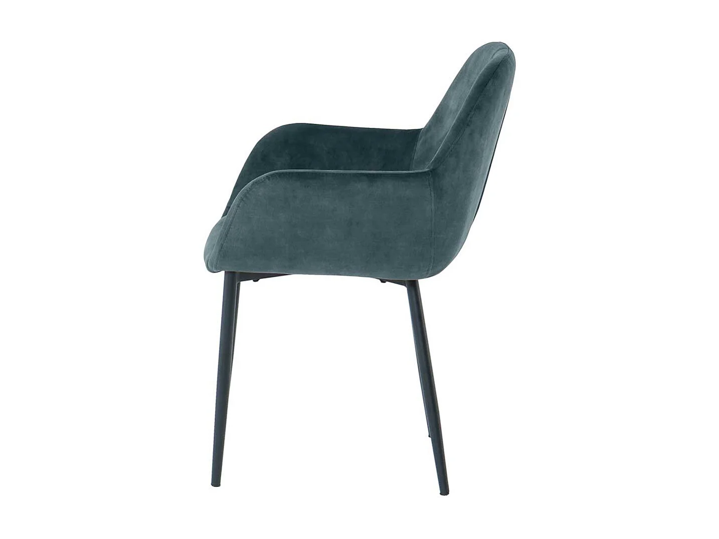 Samt Stuhl Set in Blau und Schwarz Gestell aus Metall (2er Set)