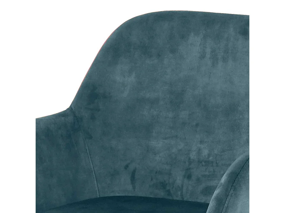 Samt Stuhl Set in Blau und Schwarz Gestell aus Metall (2er Set)