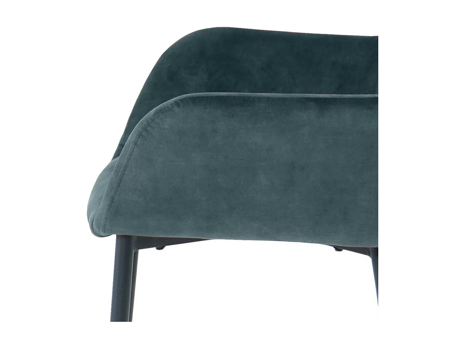 Samt Stuhl Set in Blau und Schwarz Gestell aus Metall (2er Set)