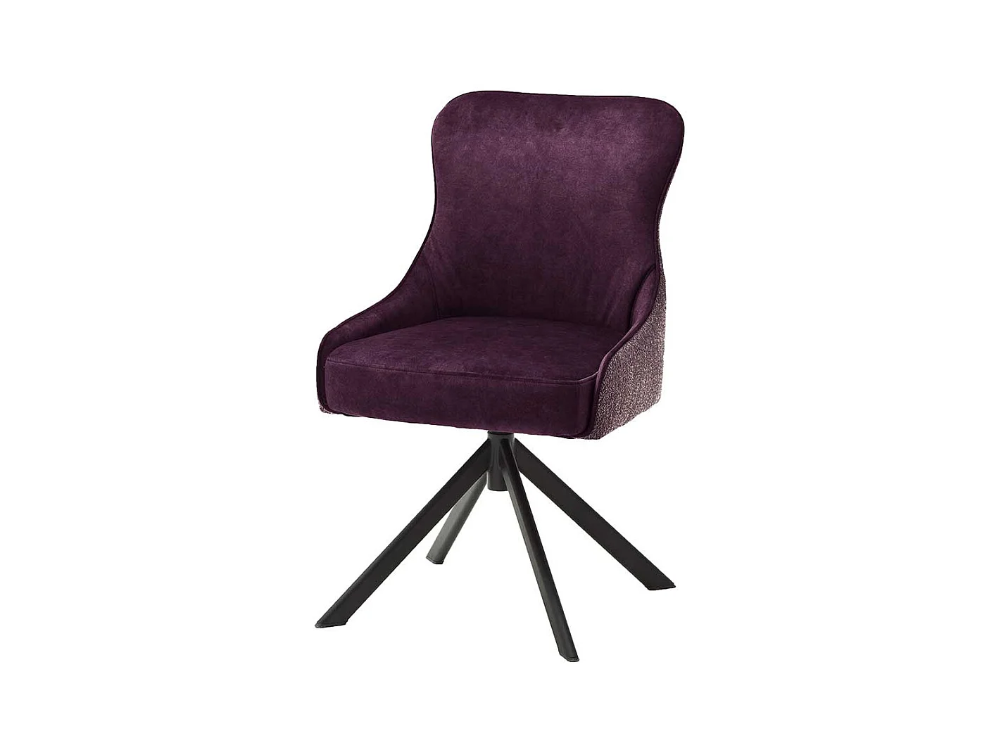 Esstisch St�hle in Dunkelrot Stoff drehbar (2er Set)