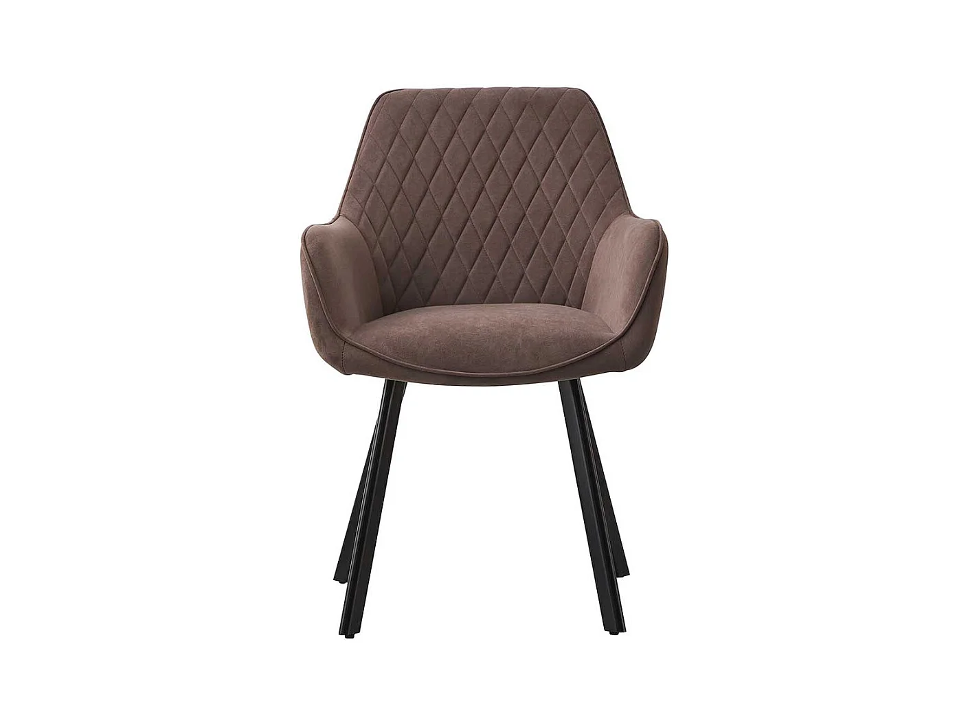 Samt Esszimmerstuhl Set in Braun und Schwarz 46 cm Sitzhöhe (2er Set)