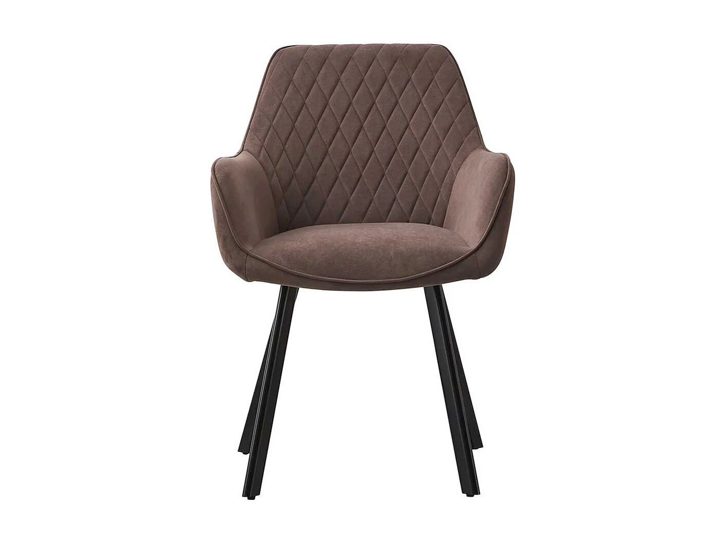 Samt Esszimmerstuhl Set in Braun und Schwarz 46 cm Sitzhöhe (2er Set)