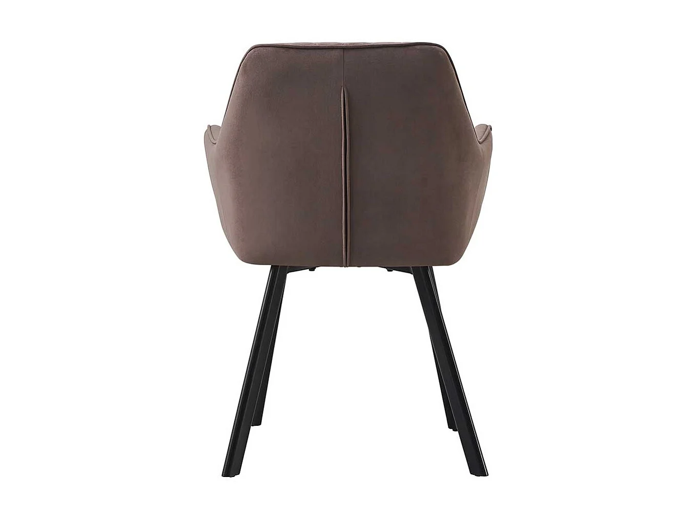 Samt Esszimmerstuhl Set in Braun und Schwarz 46 cm Sitzhöhe (2er Set)