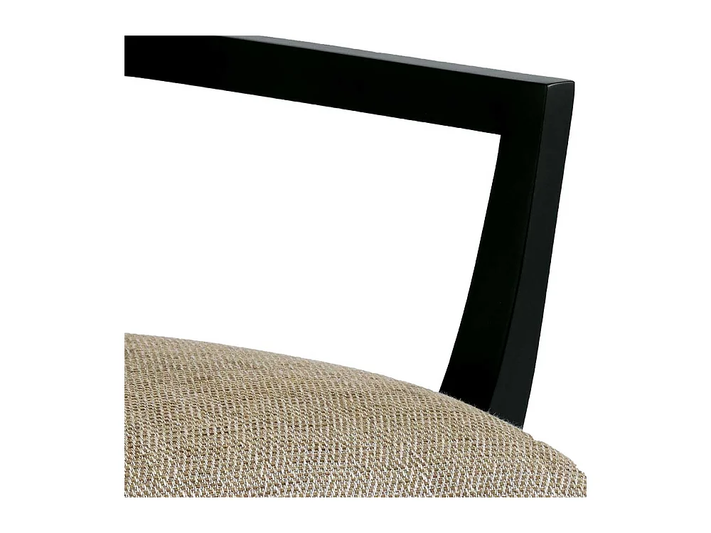 Hochwertiger Armlehnenstuhl in Beige und Schwarz klassischen Stil