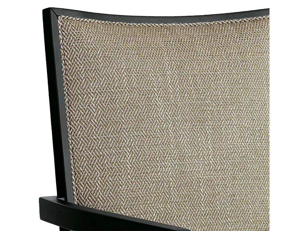 Hochwertiger Armlehnenstuhl in Beige und Schwarz klassischen Stil