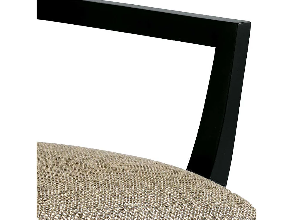 Hochwertiger Armlehnenstuhl in Beige und Schwarz klassischen Stil