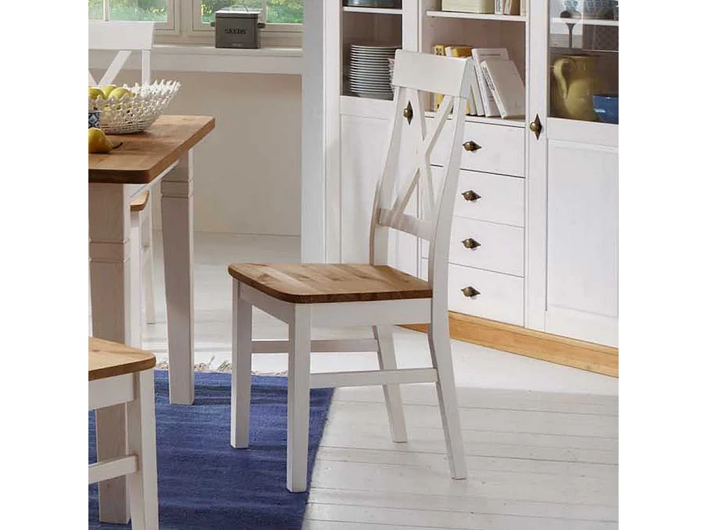 Esstischstuhl aus Kiefer Massivholz Landhaus (2er Set)