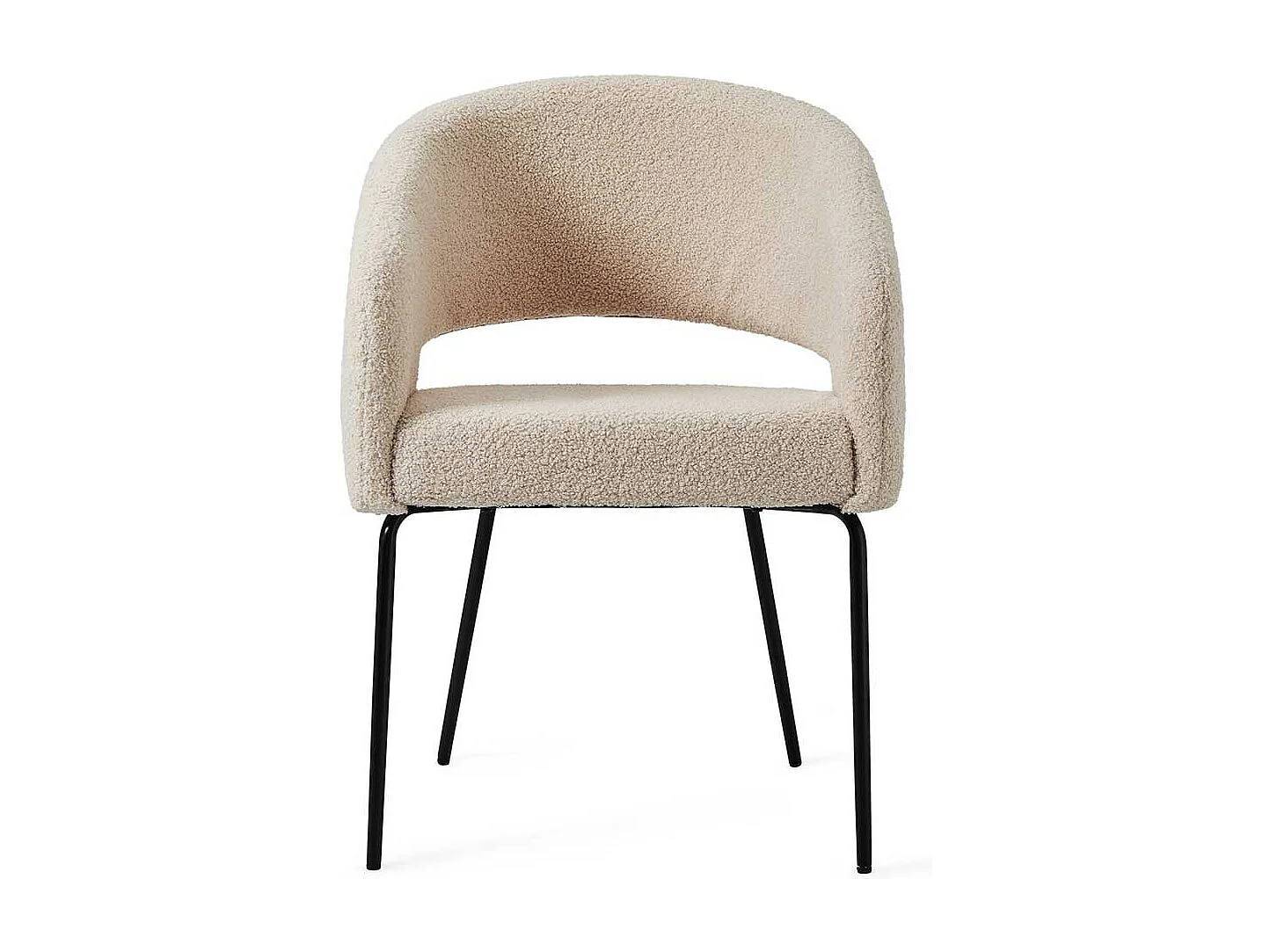 Esszimmerstuhl Stuhl Esszimmer mit Armlehnen aus Boucle (2er Set)