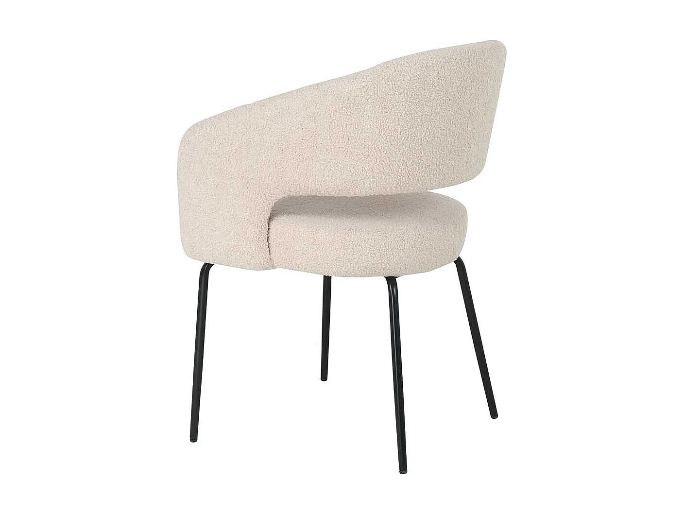 Esszimmerstuhl Stuhl Esszimmer mit Armlehnen aus Boucle (2er Set)