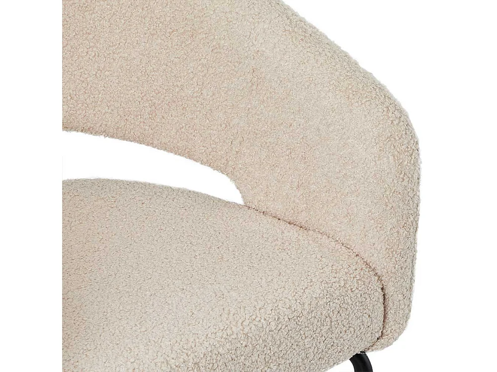 Esszimmerstuhl Stuhl Esszimmer mit Armlehnen aus Boucle (2er Set)