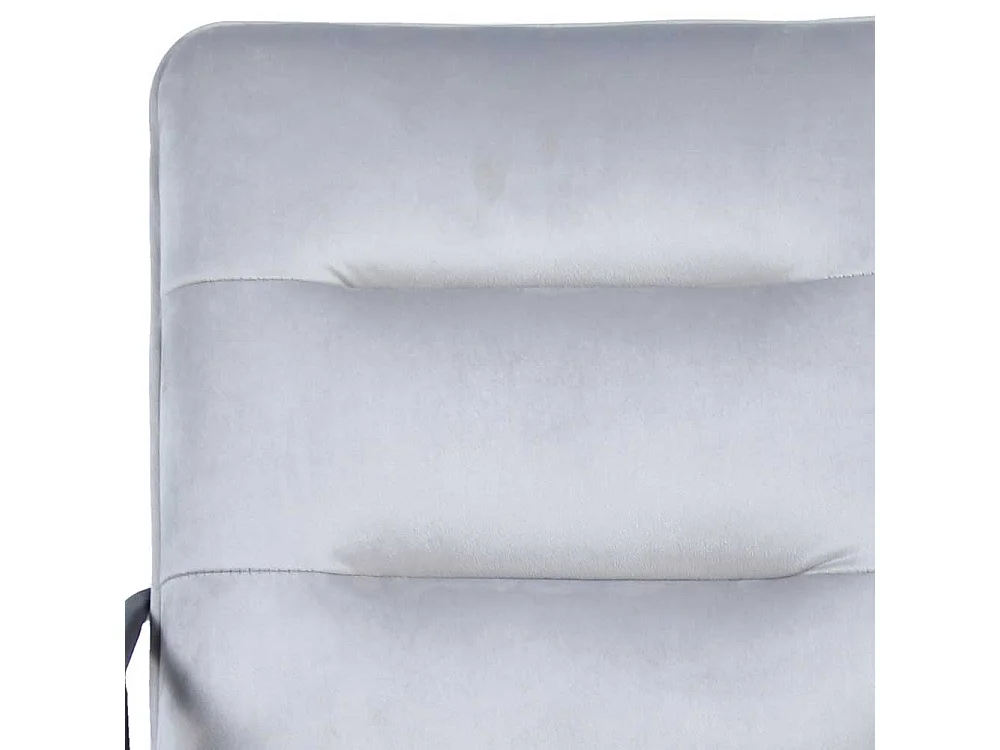 Polsterstühle in Hellgrau Samt Armlehnen (2er Set)