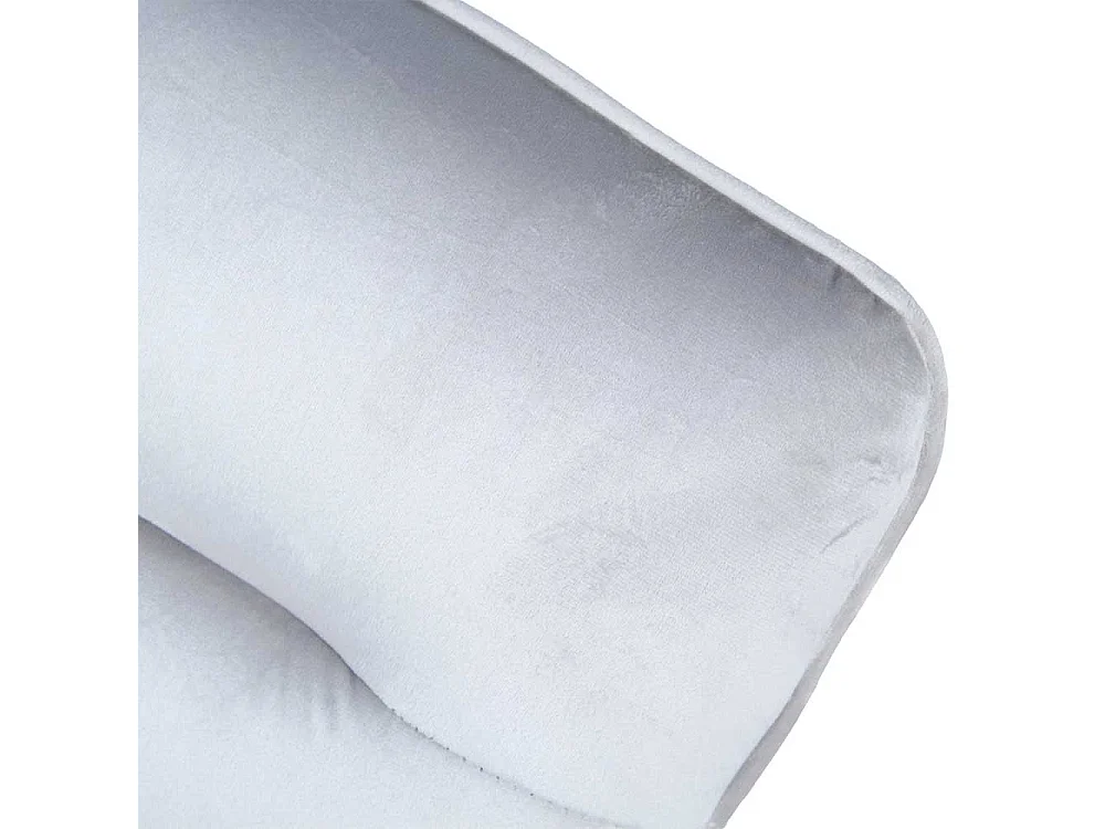 Polsterstühle in Hellgrau Samt Armlehnen (2er Set)