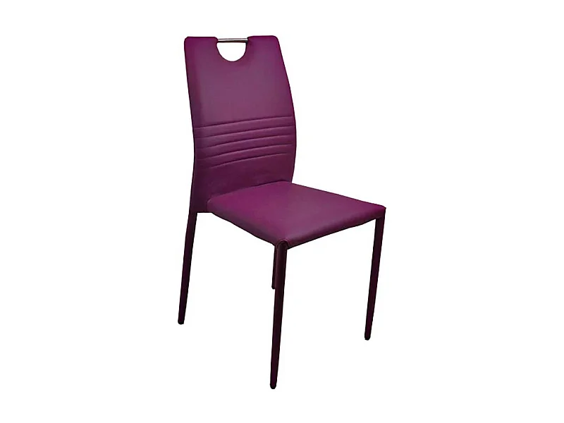 Stapelstühle Küche in Bordeaux Gestell aus Metall (4er Set)