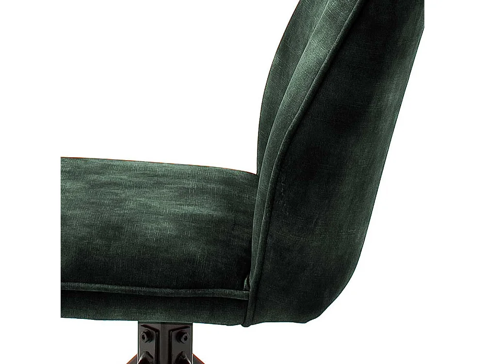 Drehbare Esszimmerstühle in Oliv Grün Velours Metallgestell schwarz (2er Set)