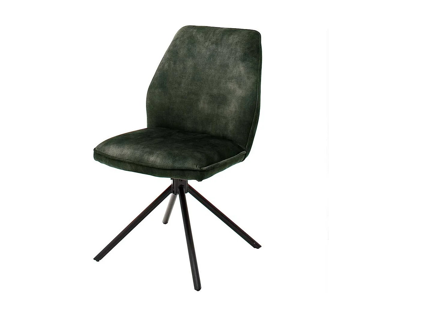 Drehbare Esszimmerstühle in Oliv Grün Velours Metallgestell schwarz (2er Set)