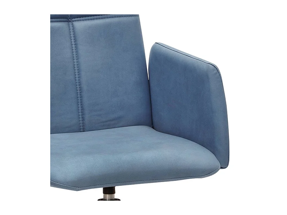 Armlehnstuhl Polsterstuhl in Hellblau mit Gestell aus Metall