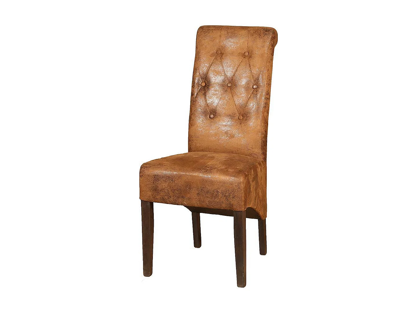 Polsterstuhl in Braun Microfaser Buche Massivholz (2er Set)