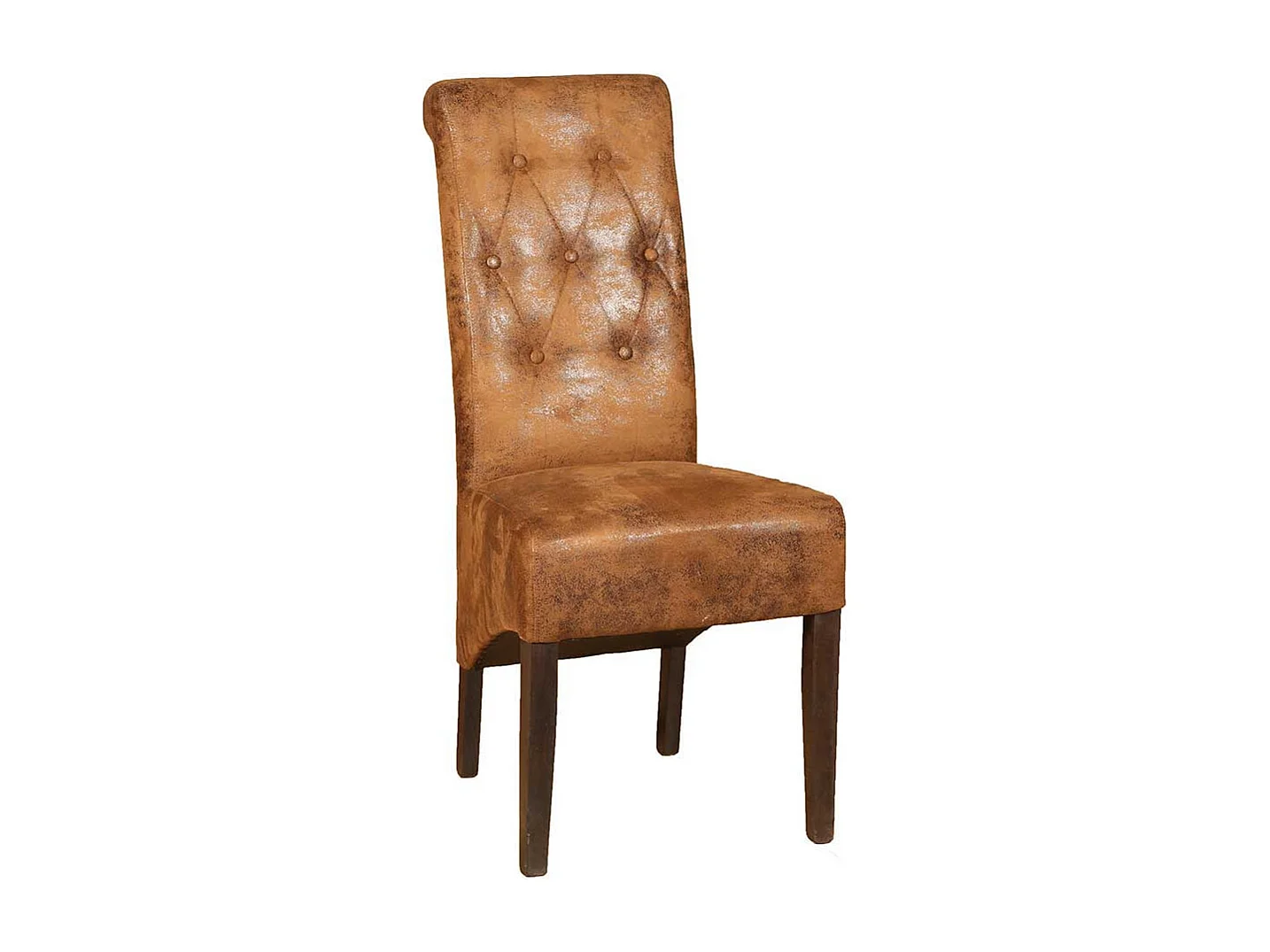 Polsterstuhl in Braun Microfaser Buche Massivholz (2er Set)