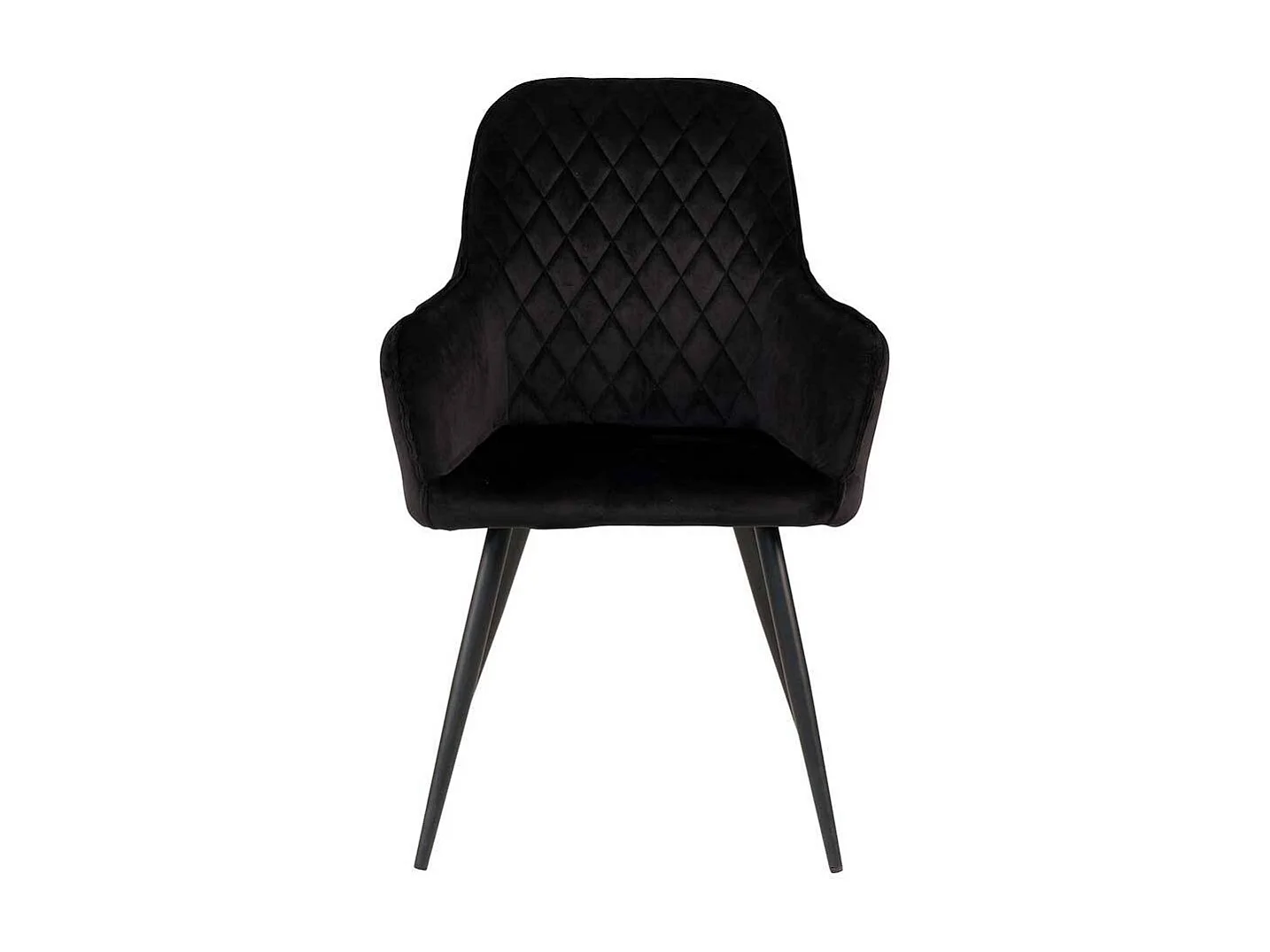 Samt Armlehnstühle in Schwarz Gestell aus Metall (2er Set)