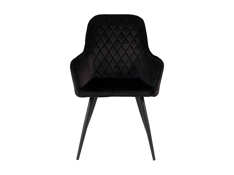 Samt Armlehnstühle in Schwarz Gestell aus Metall (2er Set)