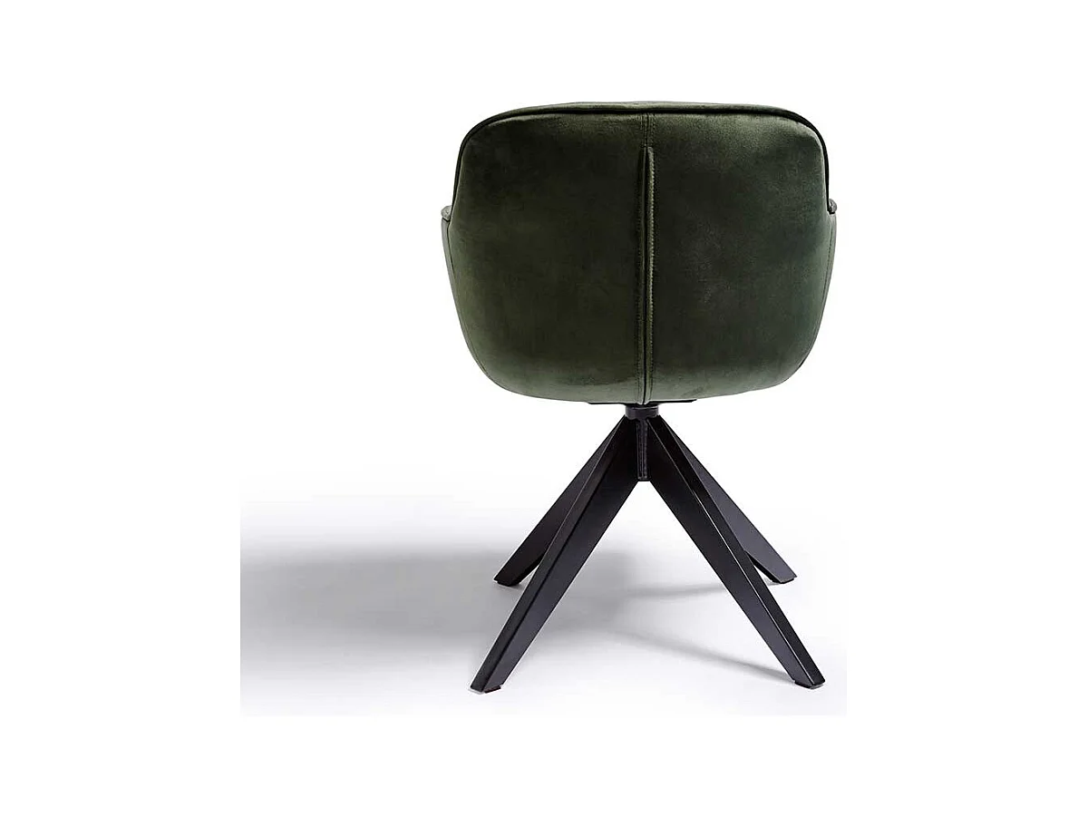 Drehbarer Armlehner in Dunkelgrün Samt modern