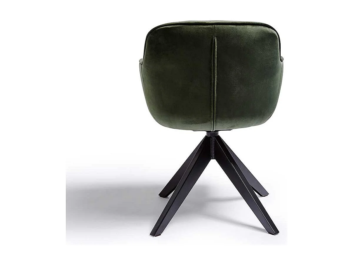 Drehbarer Armlehner in Dunkelgrün Samt modern