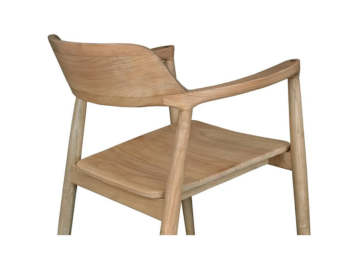 Massivholzsessel Esstischstuhl in Naturfarben im Skandi Design
