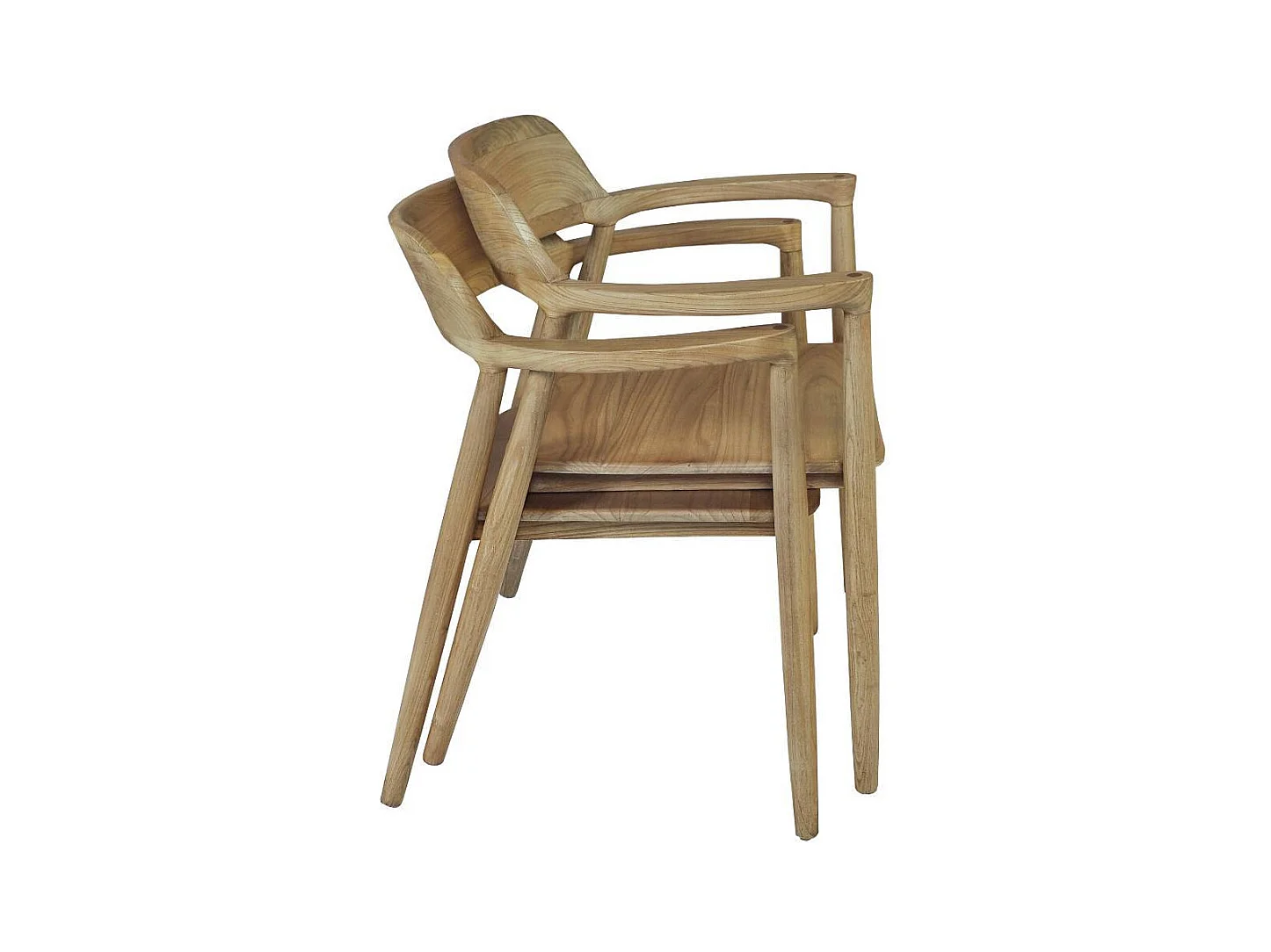 Massivholzsessel Esstischstuhl in Naturfarben im Skandi Design