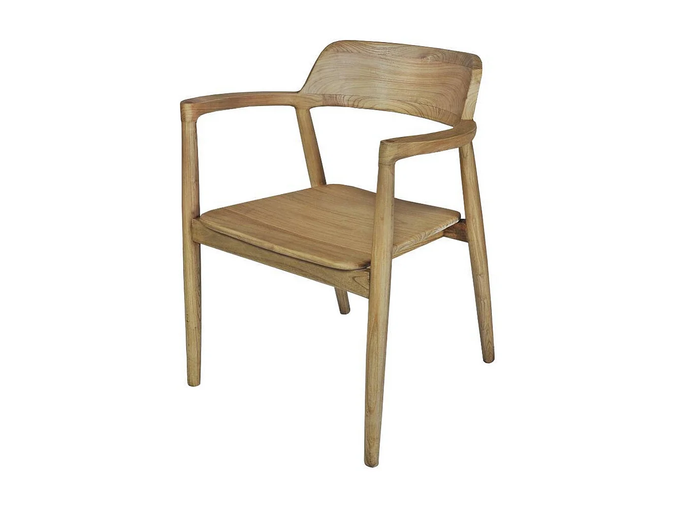Massivholzsessel Esstischstuhl in Naturfarben im Skandi Design