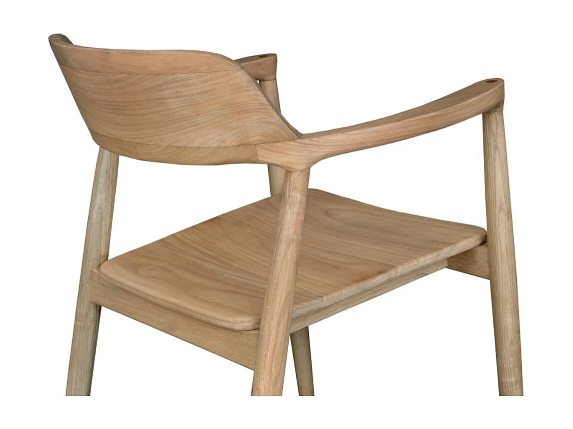 Massivholzsessel Esstischstuhl in Naturfarben im Skandi Design