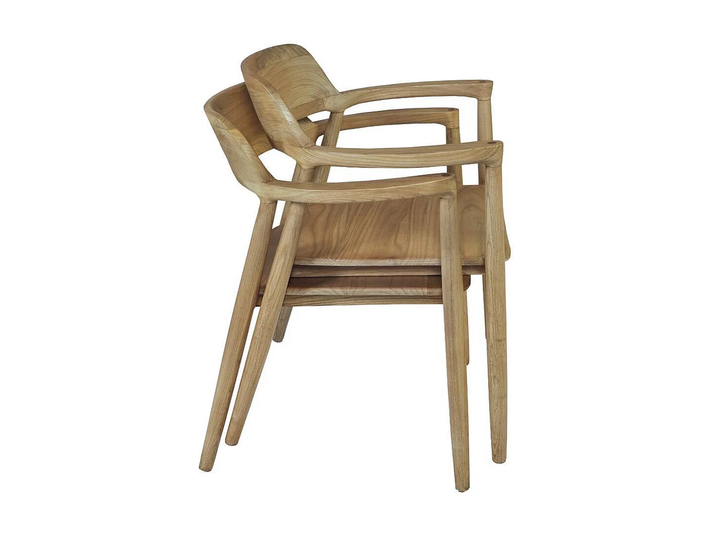 Massivholzsessel Esstischstuhl in Naturfarben im Skandi Design