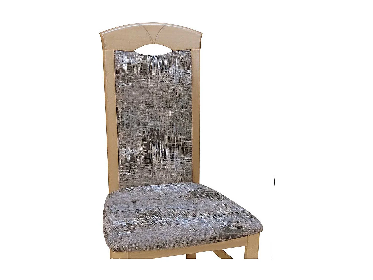 Esstischstuhl aus Massivholz Webstoff Bunt (2er Set)