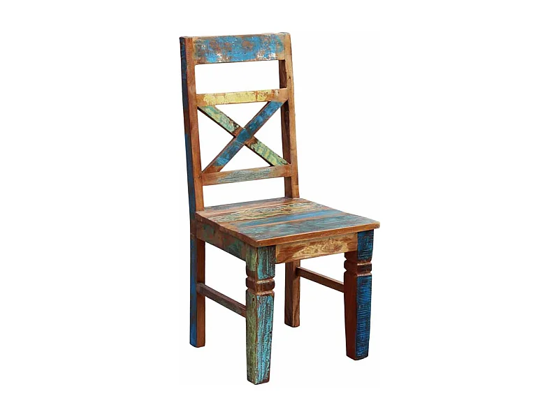 Küchenstuhl Set in Bunt Shabby Chic (2er Set)