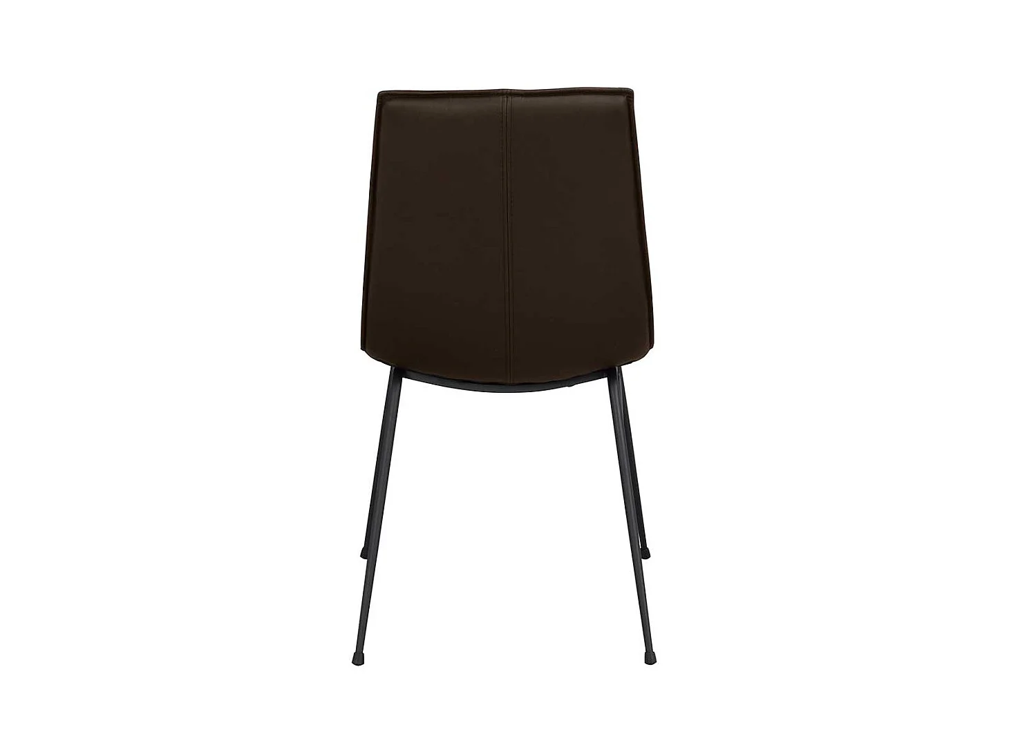 Esszimmer Stühle in Leder Braun Gestell aus Metall (2er Set)