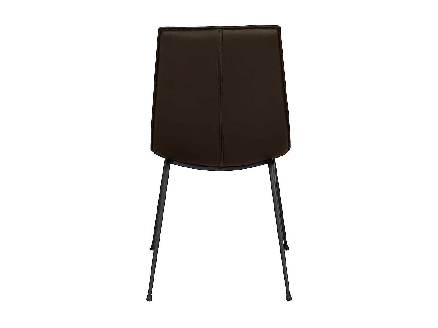 Esszimmer Stühle in Leder Braun Gestell aus Metall (2er Set)