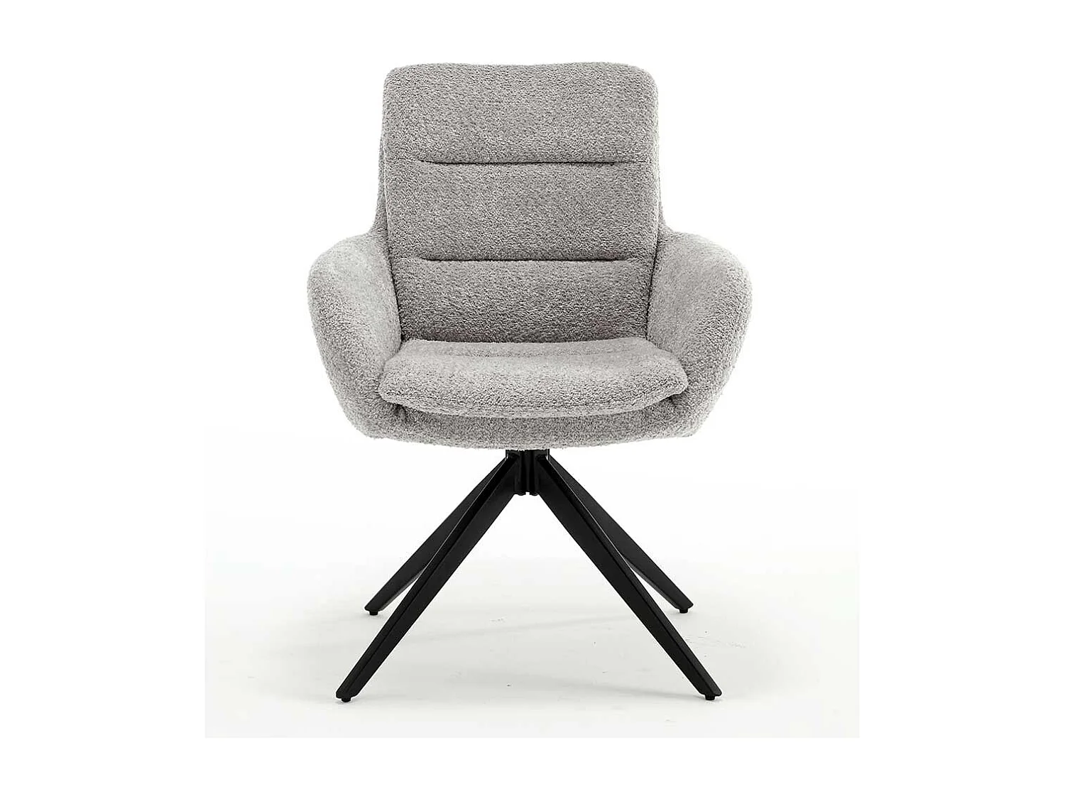 Graue Stühle mit Armlehnen Gestell drehbar 63 cm breit (2er Set)