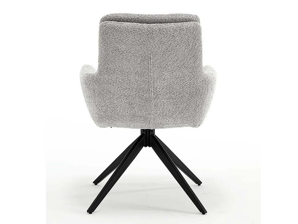 Graue Stühle mit Armlehnen Gestell drehbar 63 cm breit (2er Set)