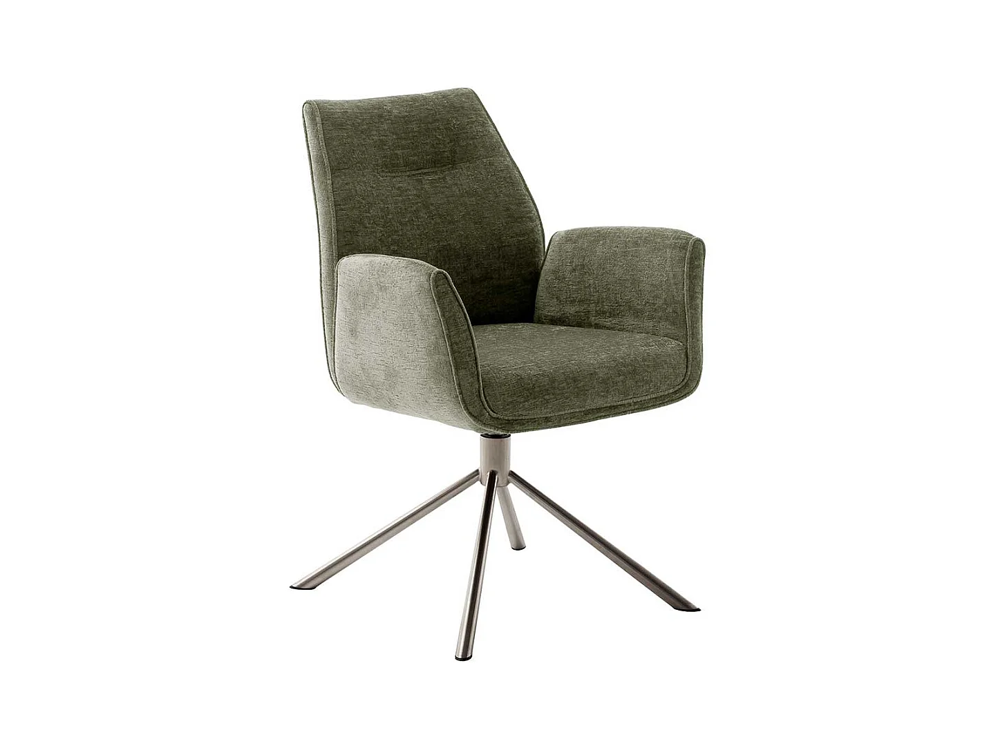 Esszimmerstuhl in Oliv Gr�n drehbar (2er Set)