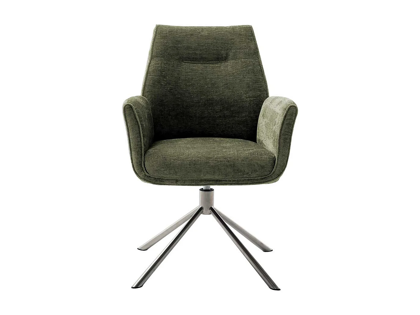 Esszimmerstuhl in Oliv Grün drehbar (2er Set)