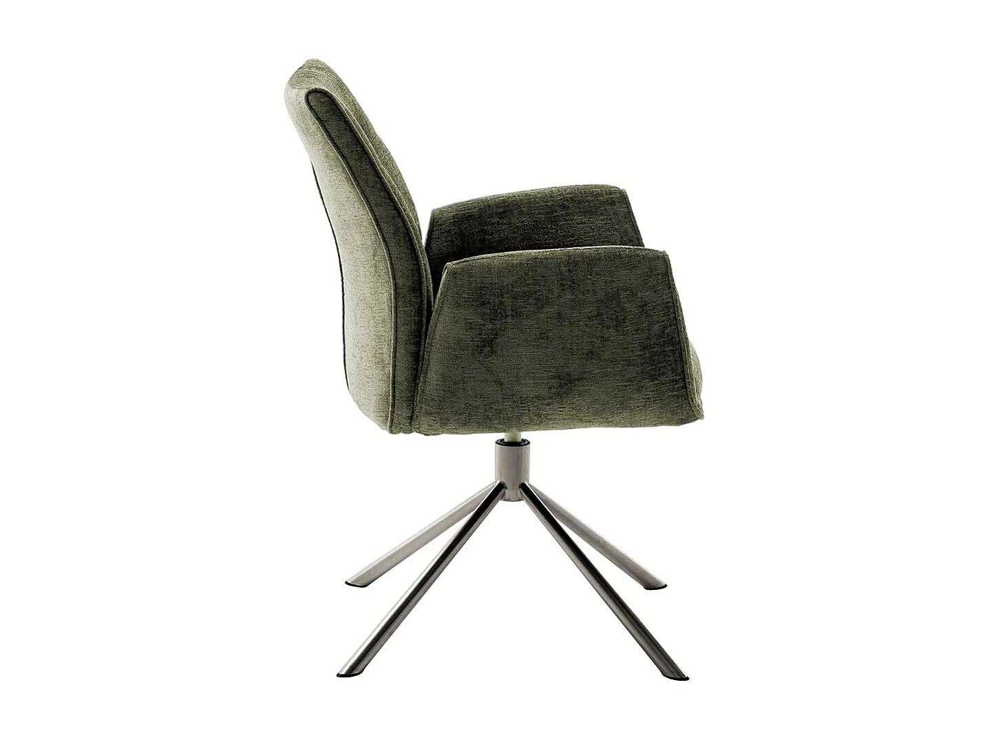 Esszimmerstuhl in Oliv Grün drehbar (2er Set)