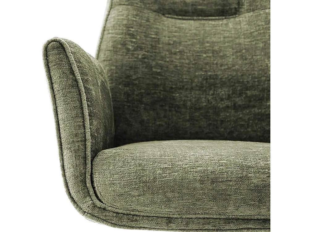 Esszimmerstuhl in Oliv Grün drehbar (2er Set)