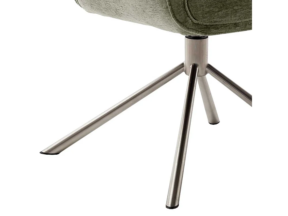 Esszimmerstuhl in Oliv Grün drehbar (2er Set)