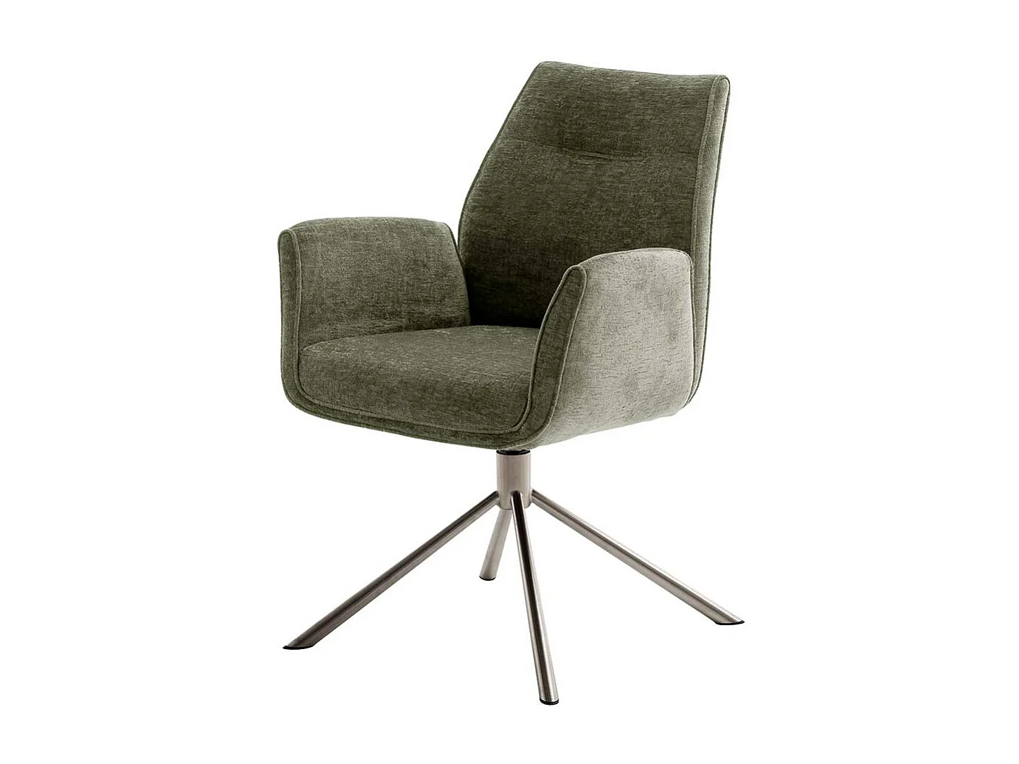 Esszimmerstuhl in Oliv Grün drehbar (2er Set)